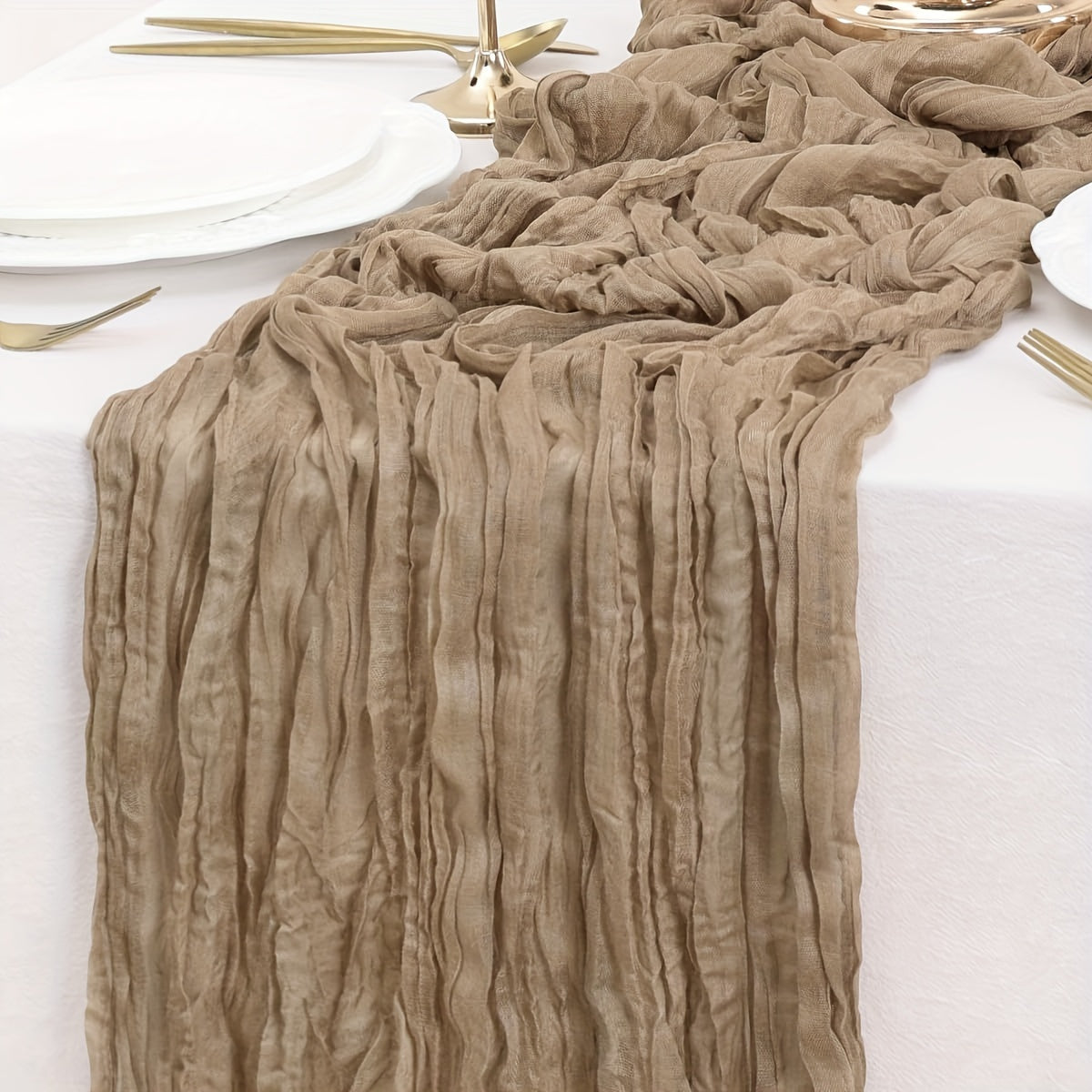 Bohemian Polyester Table Runner for Weddings, Showers, Christmas Dinners