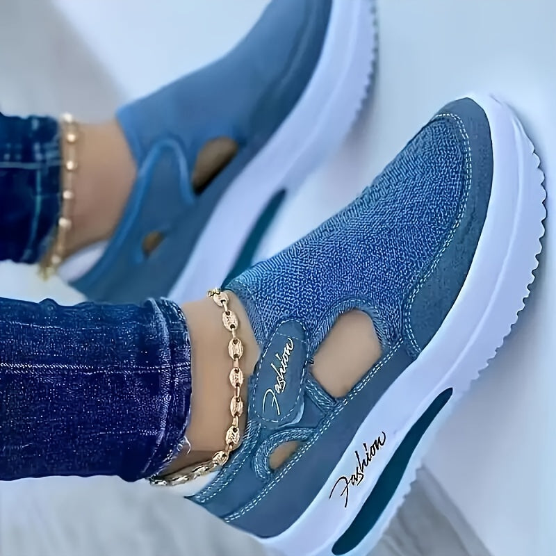 Women's Breathable Knit Sneakers Low Top Outdoor Shoes with Fastener in Pink Blue Black