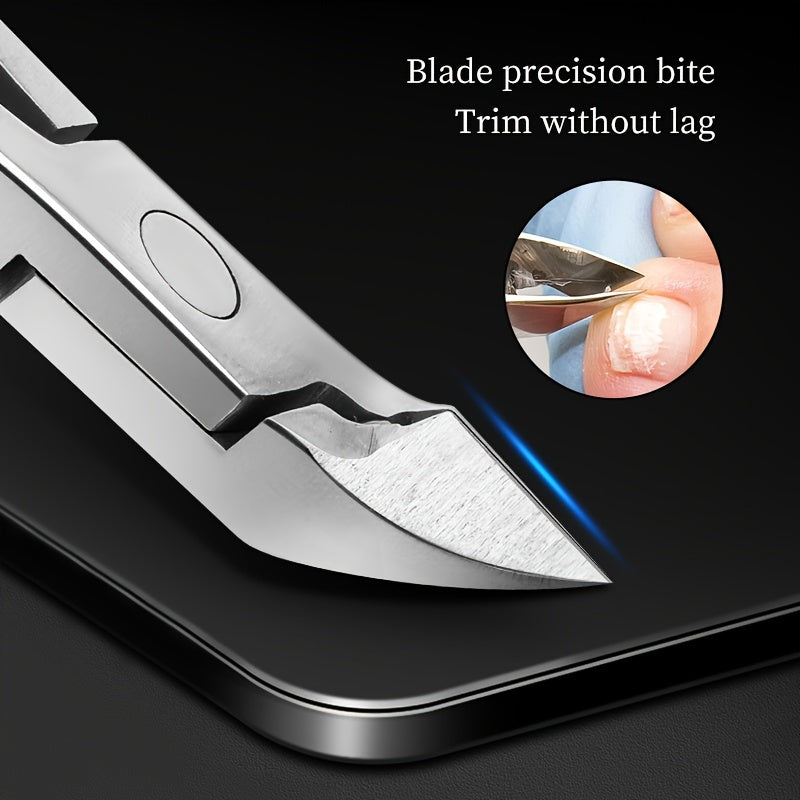 Stainless Steel Cuticle Nippers with 10mm Precision Tip for Dead Skin and Hangnail Care