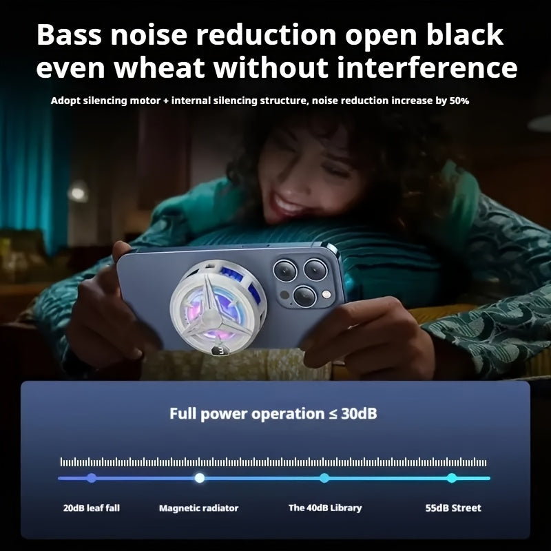 Portable USB Phone Cooling Fan for Gaming Heat Dissipation Compact Phone Cooler