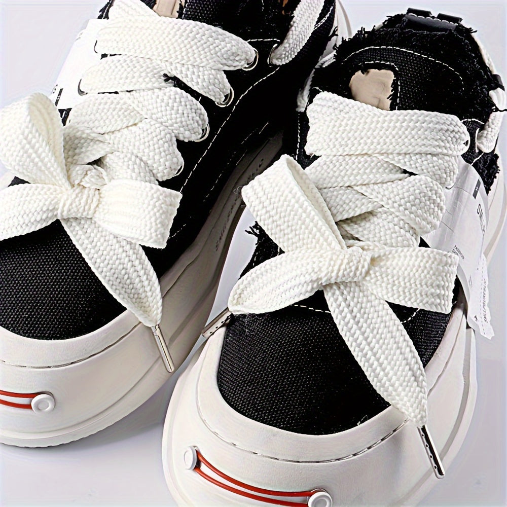 Flat Shoelaces with PVC Tips for Sneakers Casual and Outdoor Shoes