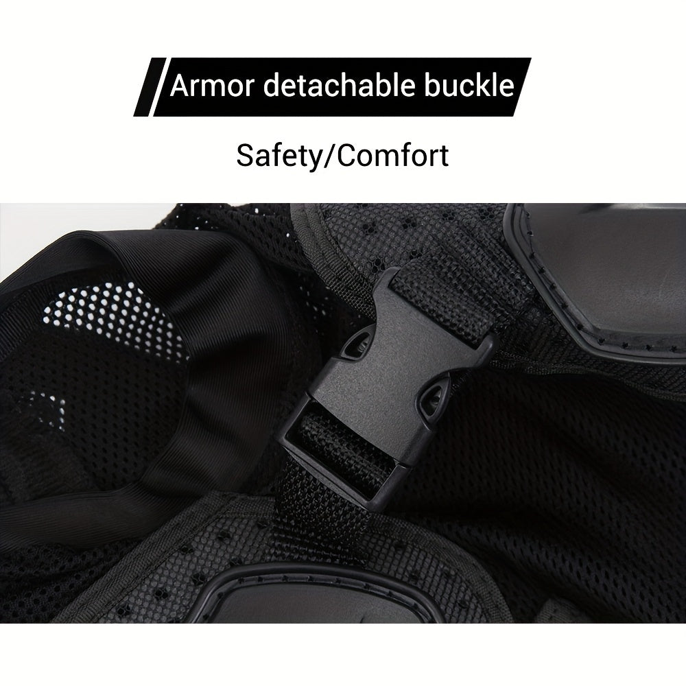 Men's Motorcycle Jacket Lightweight Breathable Polyamide Protective Armor Black Size M-XXXL