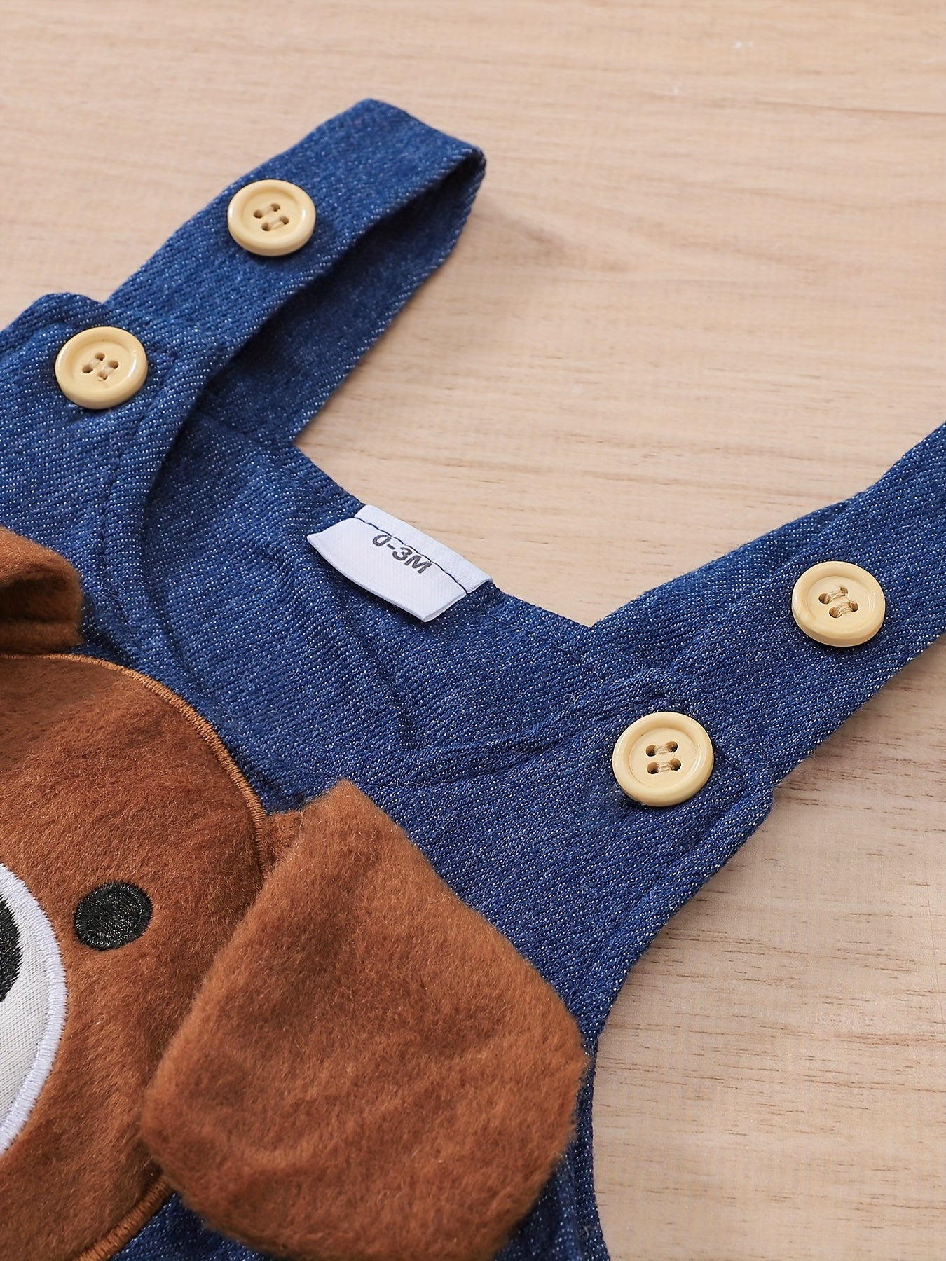 Kichkina erkaklar uchun tekislangan uzun qoʻl kiyimli paxtali bodysuit va jinsi shimlar to'plami, 0-18 oy uchun