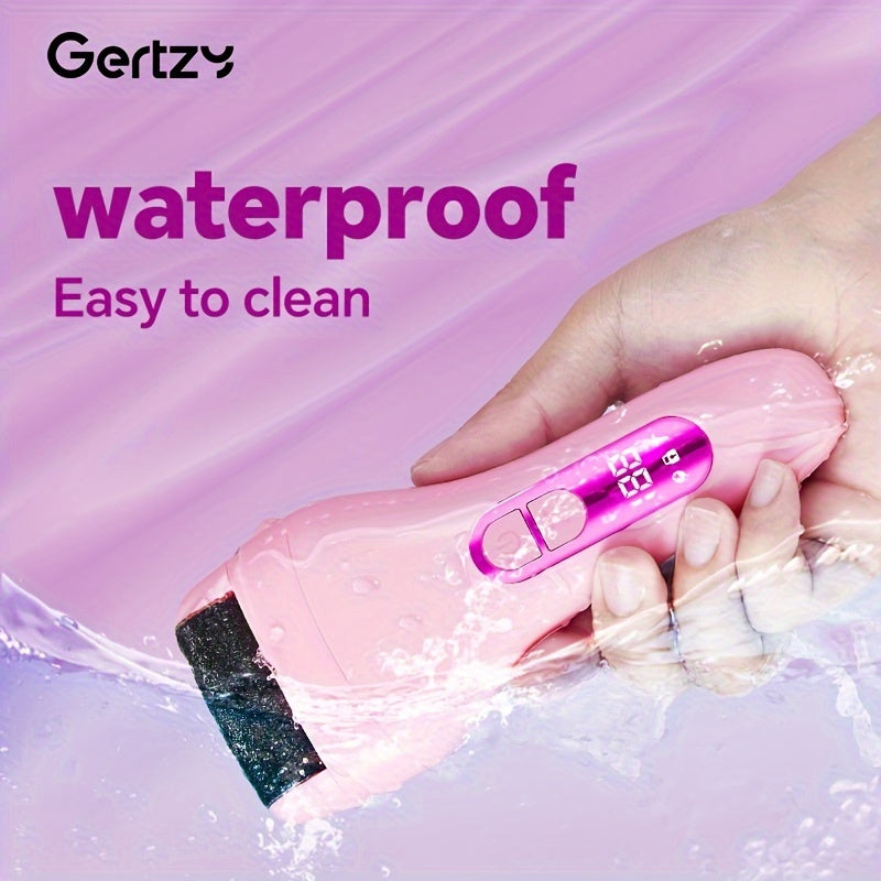 GERTZY USB qayta zaryadlanadigan elektr kallus olib tashlagich, ikki boshli va uzoq muddatli batareya bilan