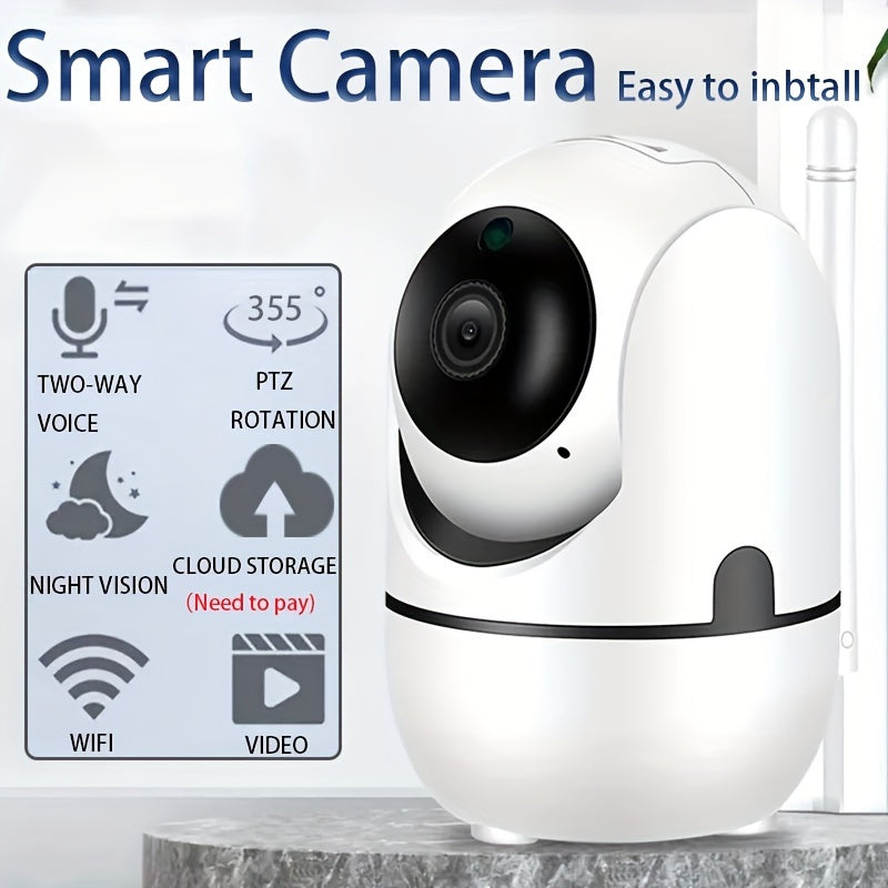 HD 1080P WiFi Security Camera with Night Vision Motion Detection Auto Tracking Two-Way Audio