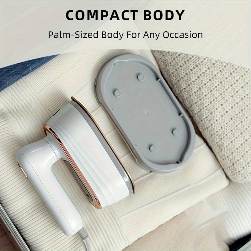 Black and White Handheld Garment Steamer 1200W with Large Soleplate for Home Travel