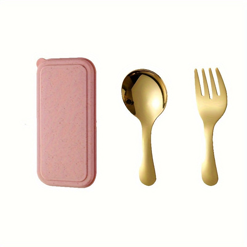 Stainless Steel Cutlery Set 3 Pieces with Box for Travel and Parties