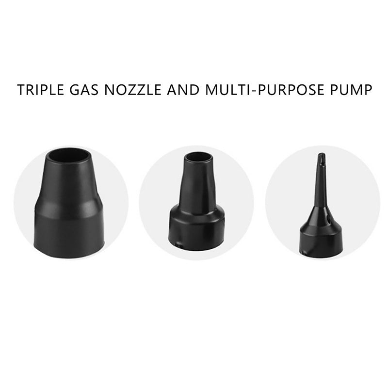 Air Compressor Nozzle Replacement Inflator Adapter with 3 Sizes Black