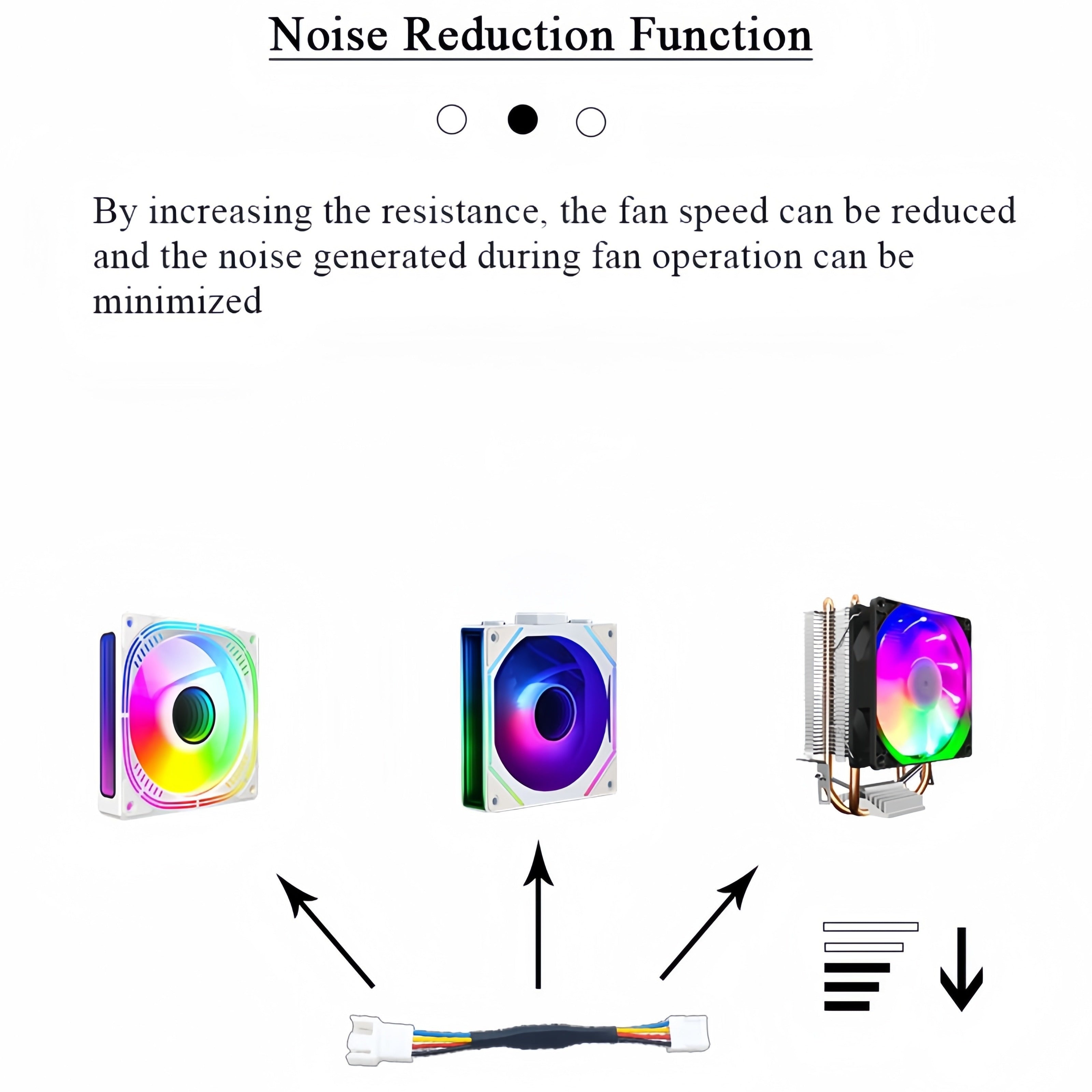 Cable de reducción de velocidad del ventilador PWM 2/4pcs para caja de ordenador, adaptador de corriente de 3Pin 4Pin