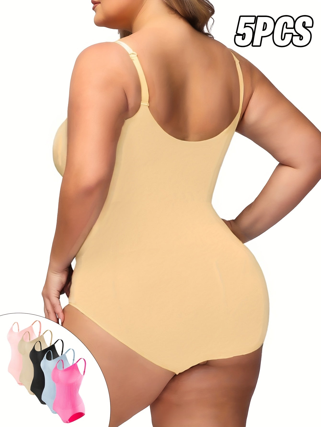 Women's Seamless Tummy-Tuck and Butt-Lifting Shapewear 5 Pack in 5 Colors