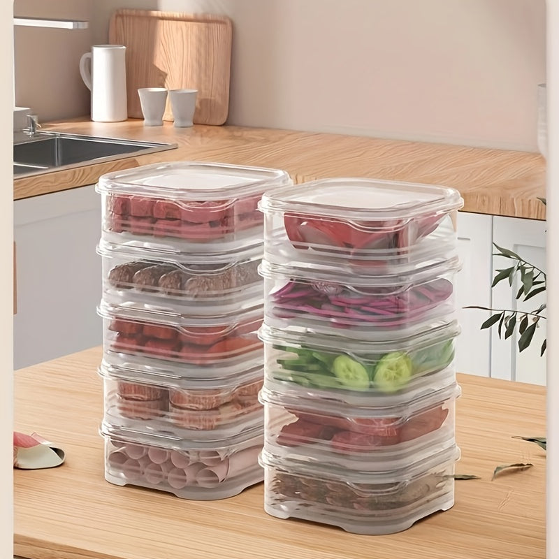 Juego de almacenamiento para refrigerador de carne, fruta, verduras, dumplings, jengibre, ajo, cebolla verde, 8 recipientes
