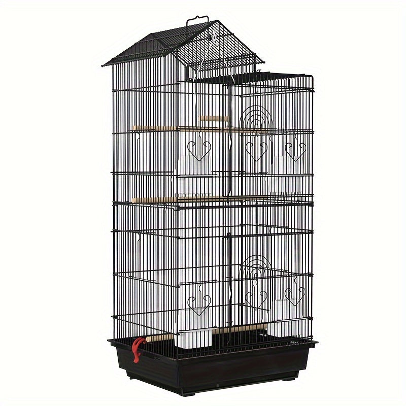 Large Multi-Layer Metal Bird Cage with Welded Wire Mesh for Multiple Pets
