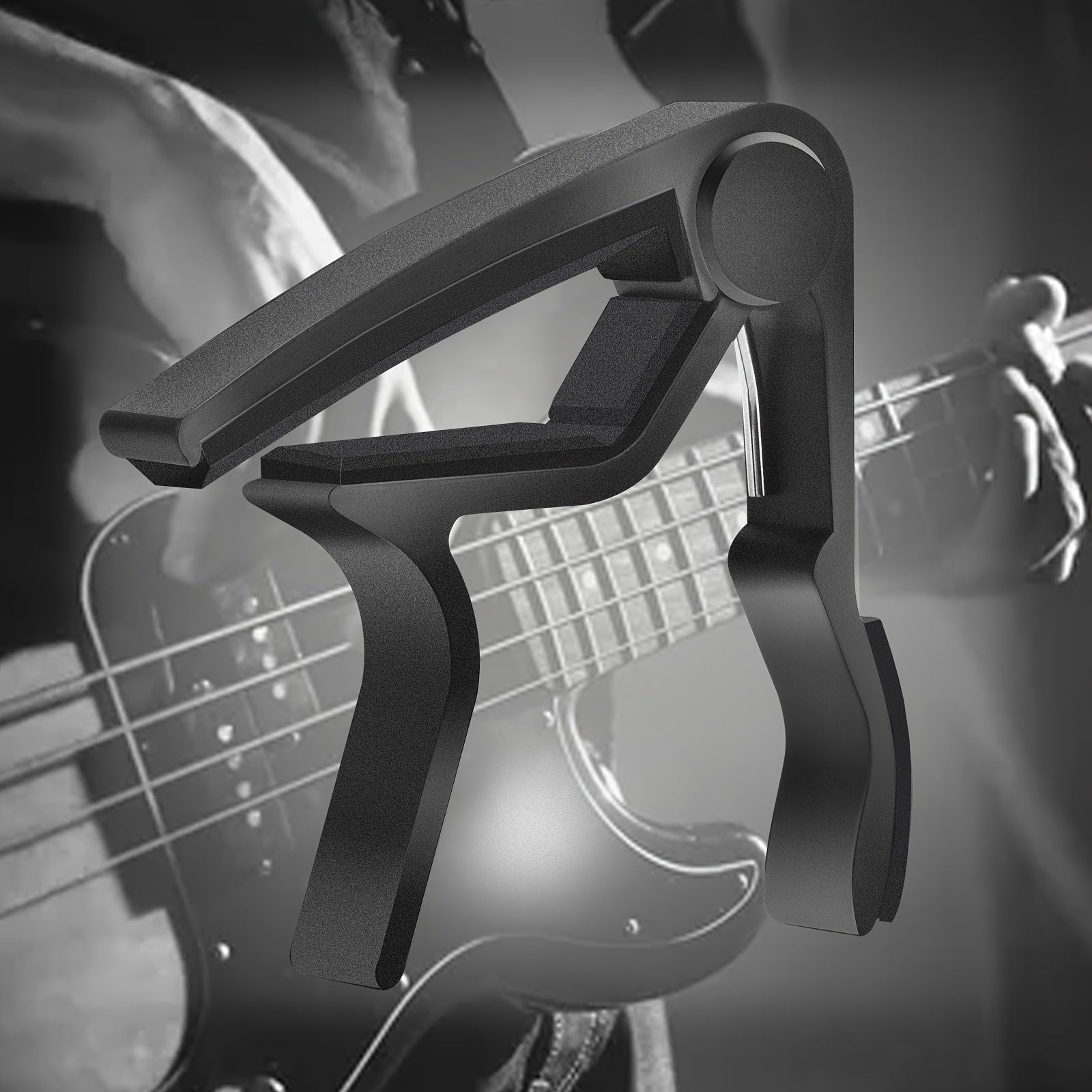 Set of 2 Guitar Capos for Acoustic Electric Bass Guitars Black Rosewood