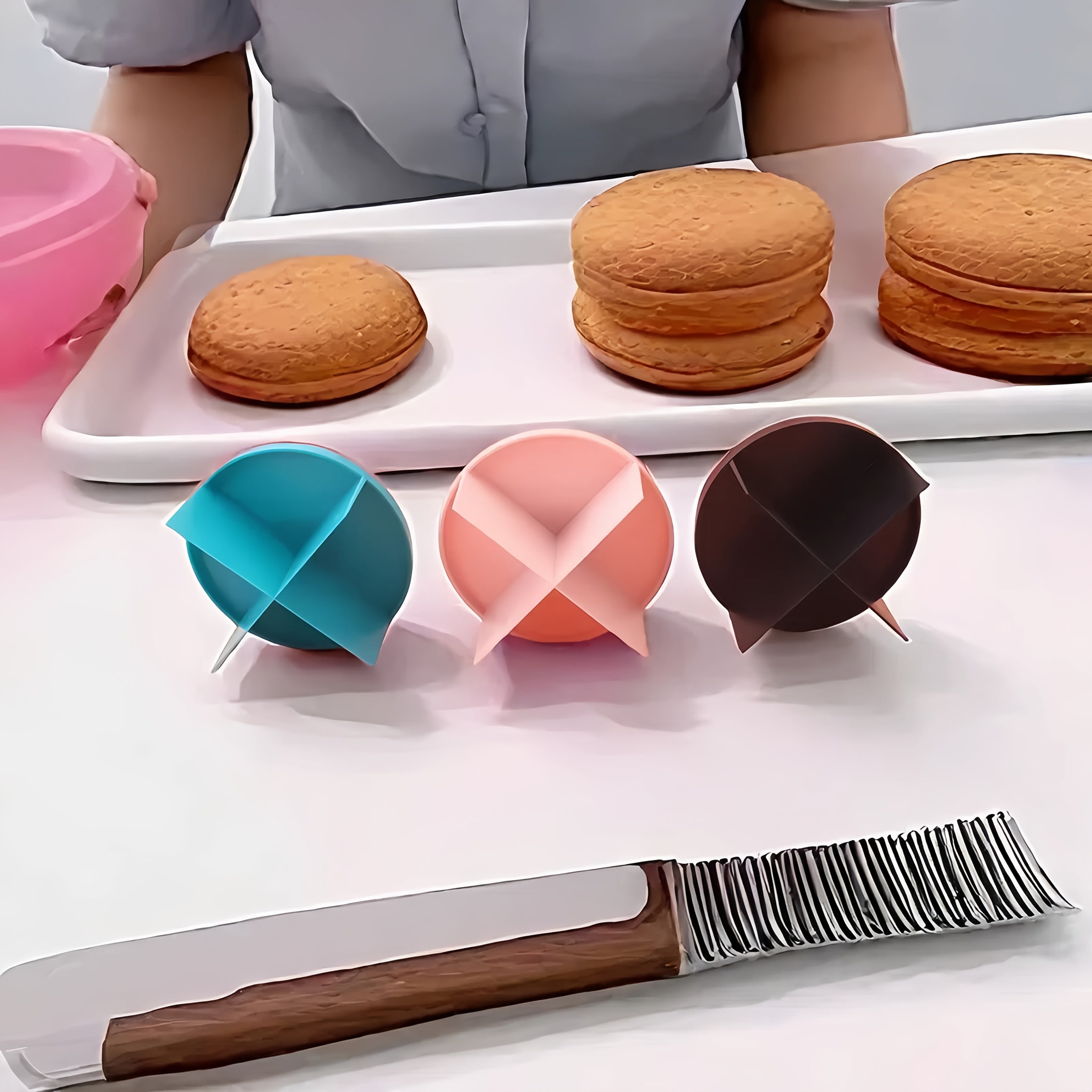 Manual Bread Slicer with Square Blade Reusable Bread Cutter Mold Easy Grip Handle