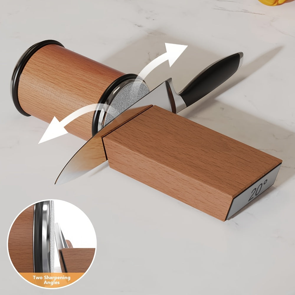 Kuchuk pichog'ini 15 va 20 gradus burchaklar bilan aylanuvchi pichoq silliqlash uchun.