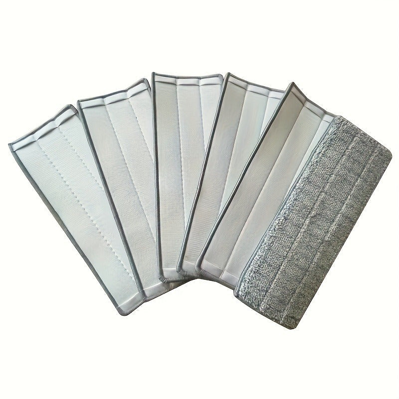 Set of 5 Microfiber Mop Pads for Wet and Dry Cleaning, Reusable and Eco-Friendly