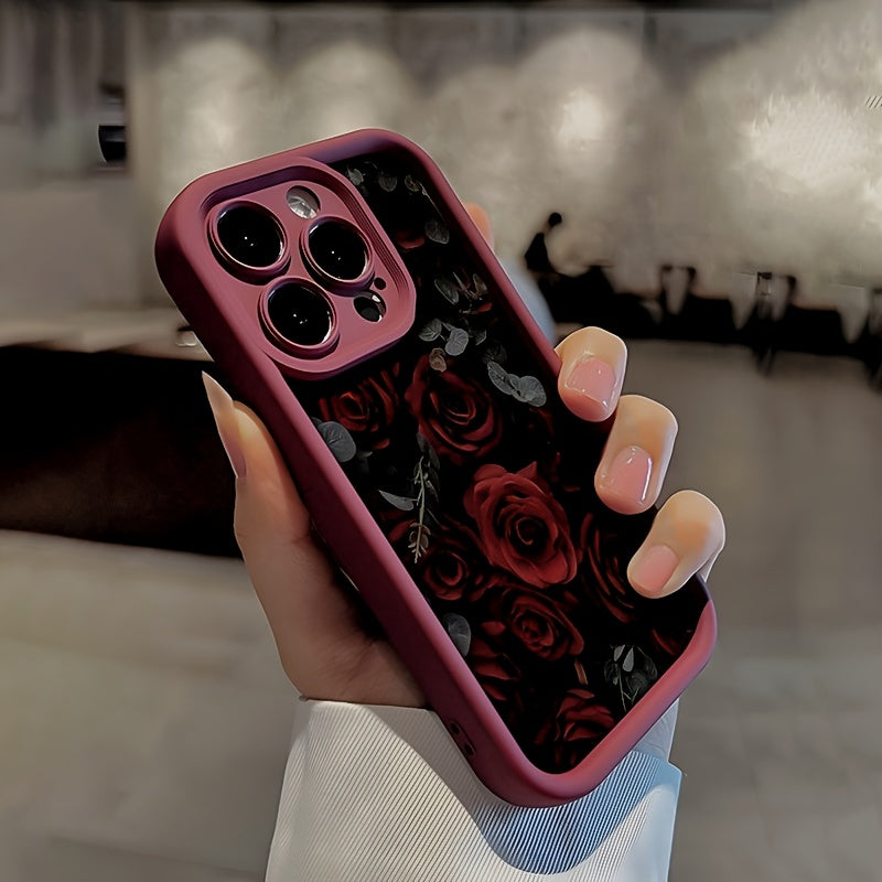 Mobile Phone Case TPU Rose Garden Pattern for iPhone Models
