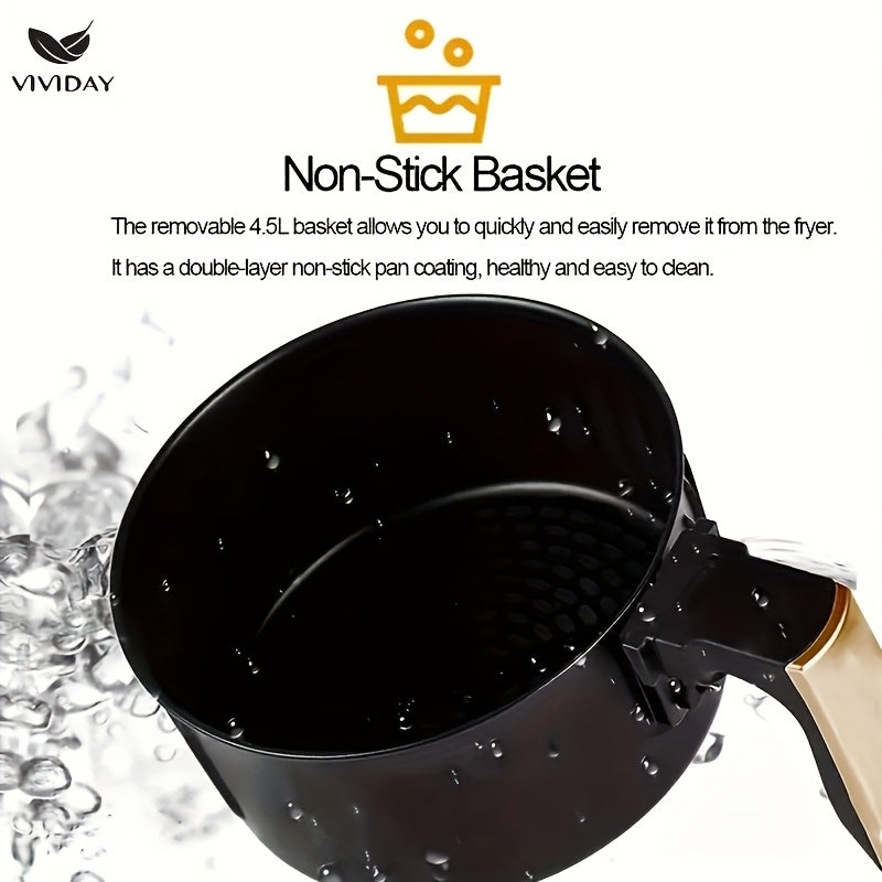 4.5L Air Fryer Oil-Free Electric Fryer Baking Machine Digital Controls