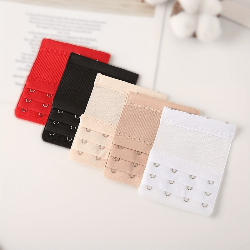 3-Piece Set of Mixed Color Bra Extenders and Adjustable Straps for Women