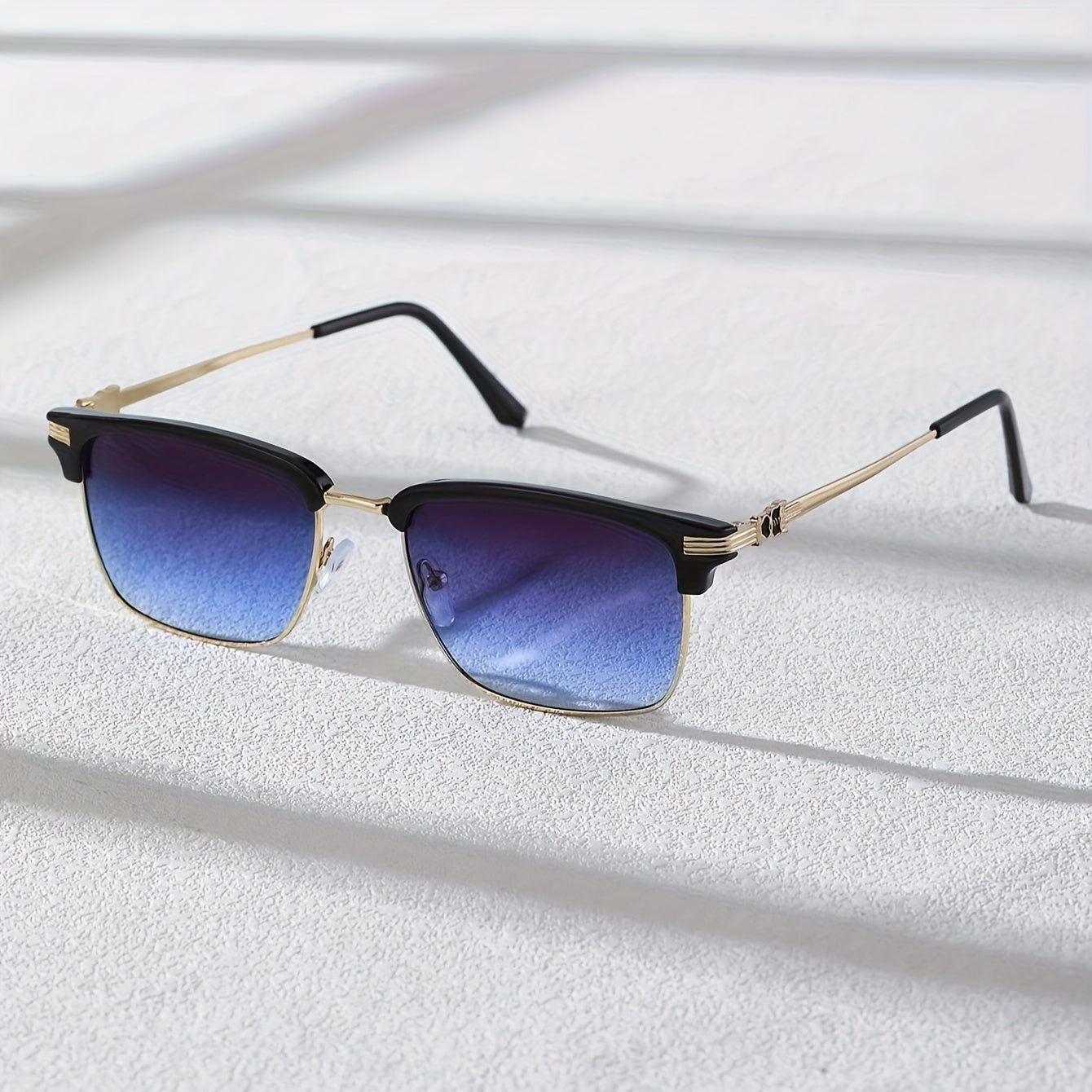 Men's Punk-Style Metal Glasses with Stylish Frame