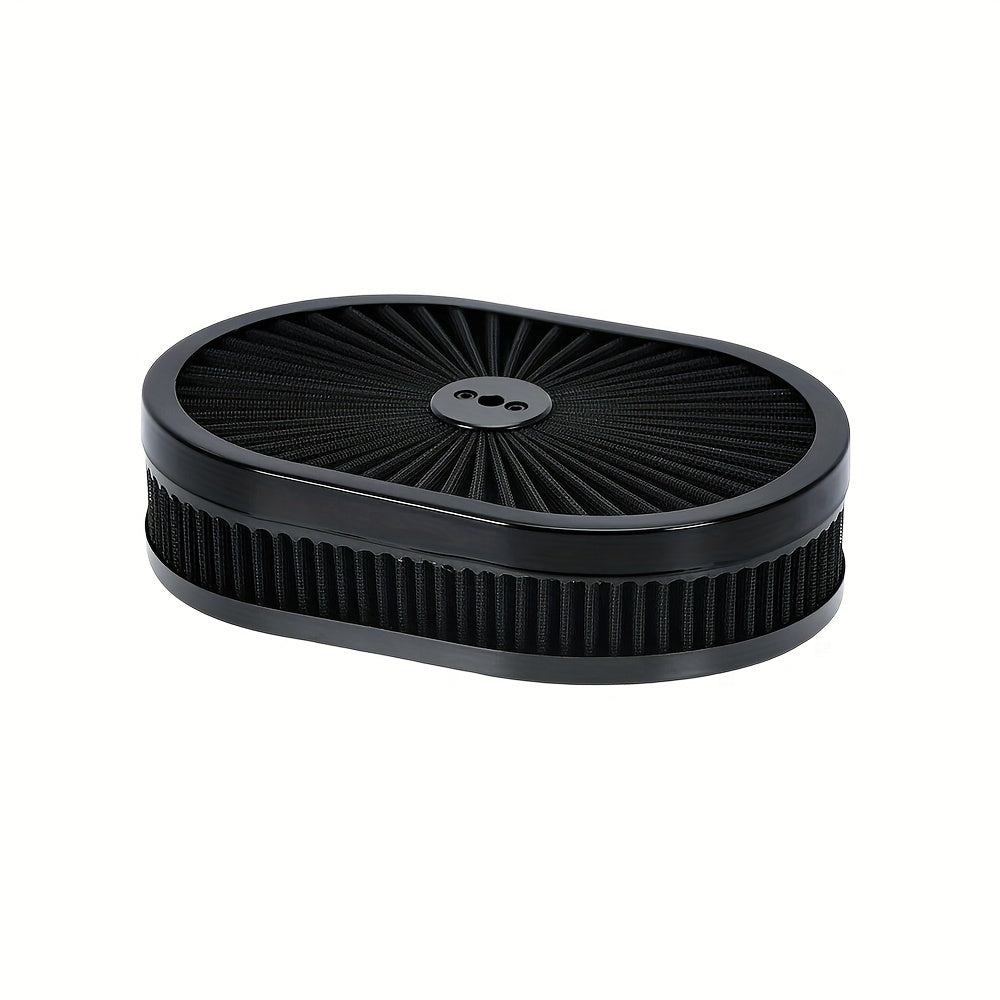 Крышка корпуса воздушного фильтра овальной формы с высоким пропусканием, хром, 30,48 см x 5,08 см