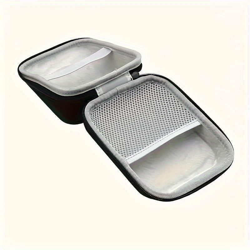 Black Fabric Hard Shell Blood Pressure Monitor Case with Handle