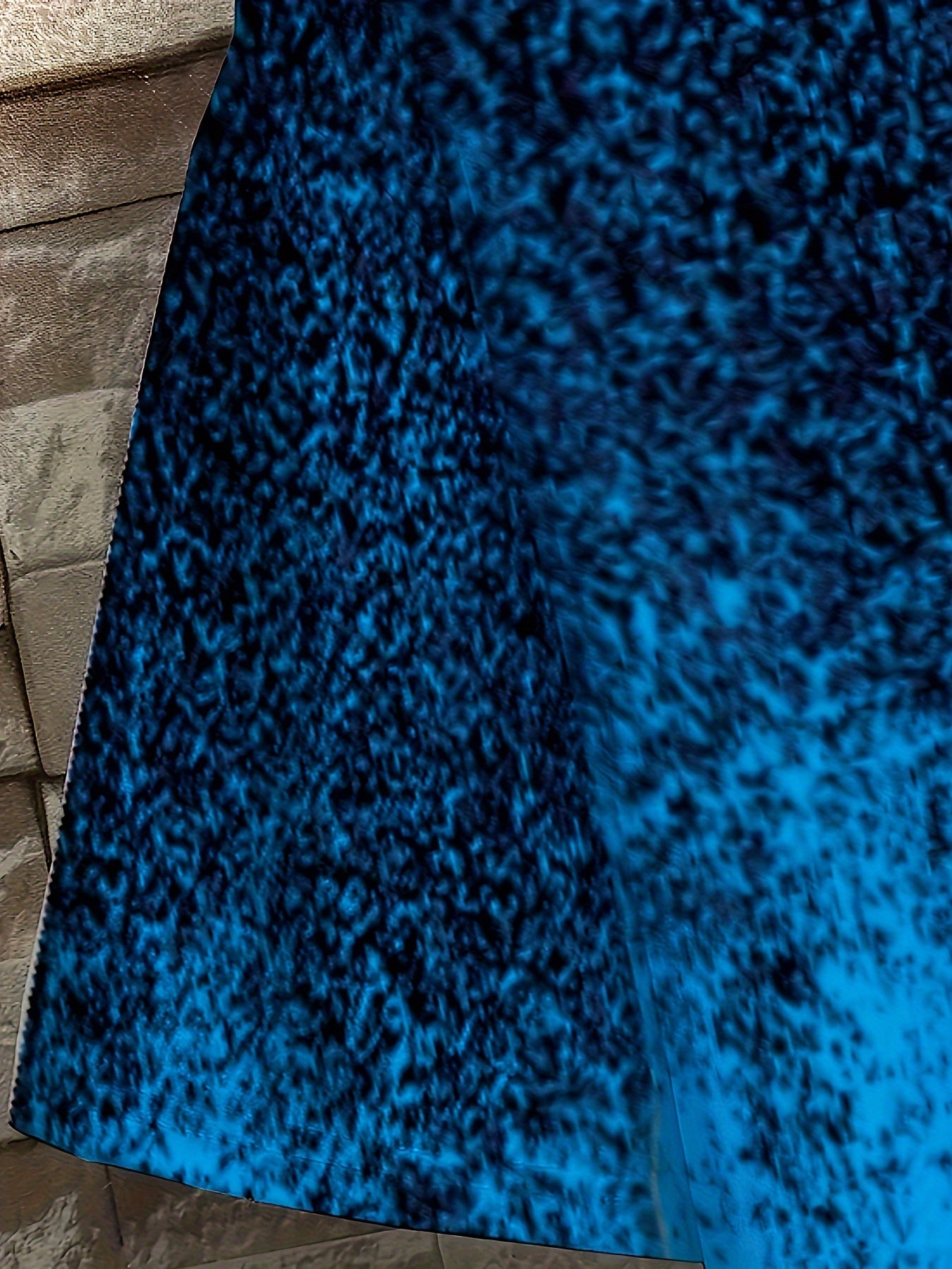 Мужская футболка большого размера с омбре-принтом, короткий рукав, круглый вырез, полиэстеровая смесь, лето, синий и черный