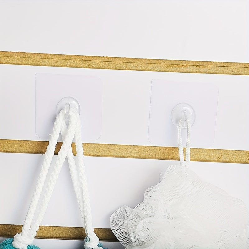 Ganchos de pared autoadhesivos resistentes, impermeables, sin taladro, con ventosa para cocina y baño