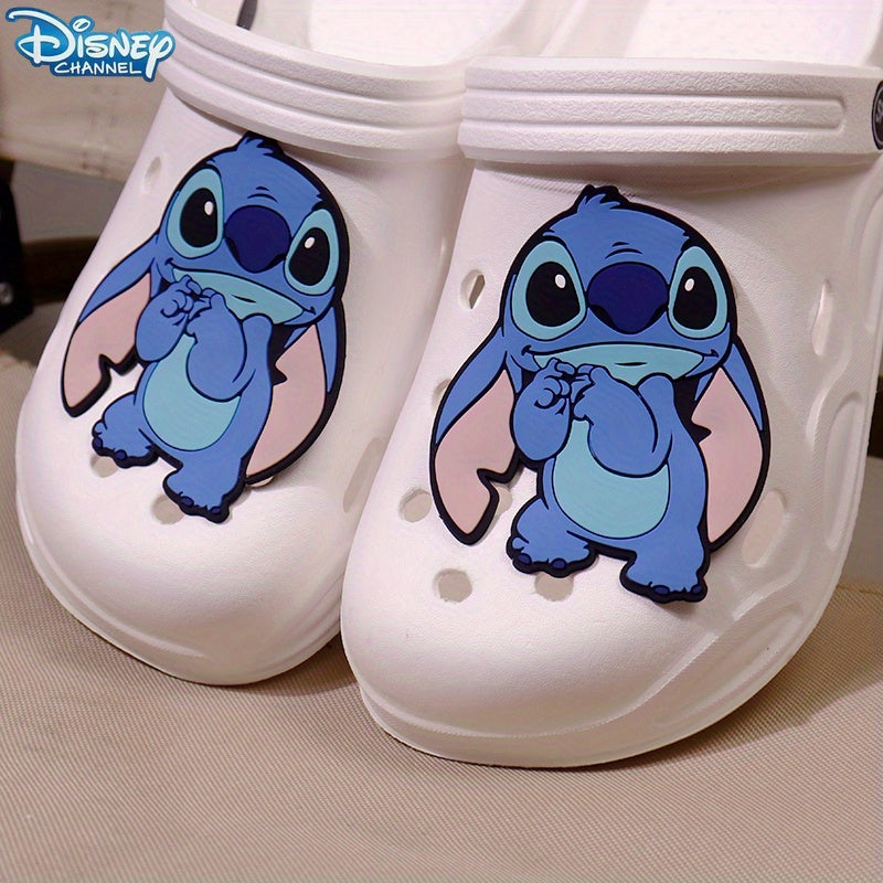 Women Breathable White Slippers Casual Slip-On Sandals with Hole Pattern