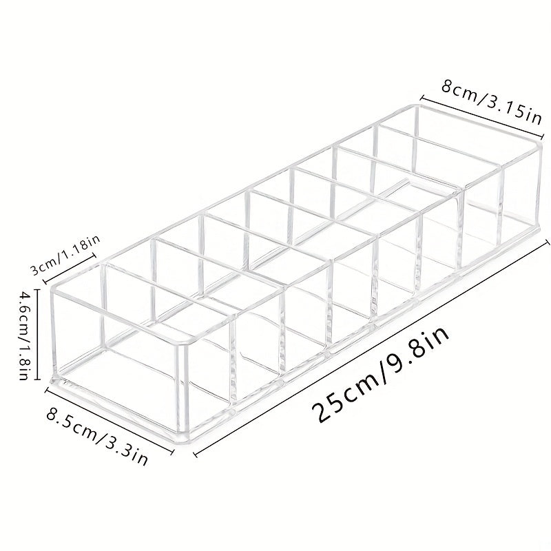 Acrylic Makeup and Jewelry Drawer Organizer with Detachable Compartments
