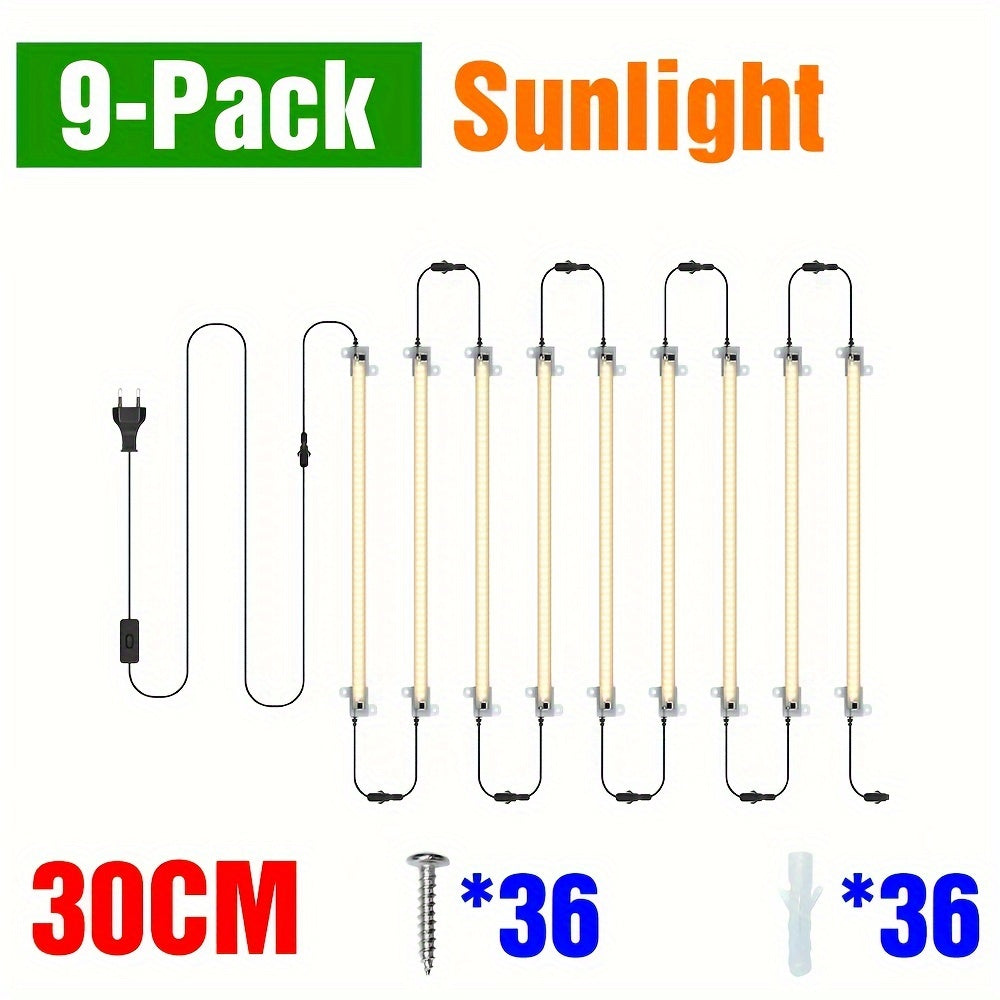 220V Full Spectrum LED Grow Light with 12 Heads 50cm for Indoor Plants Hydroponics Greenhouse