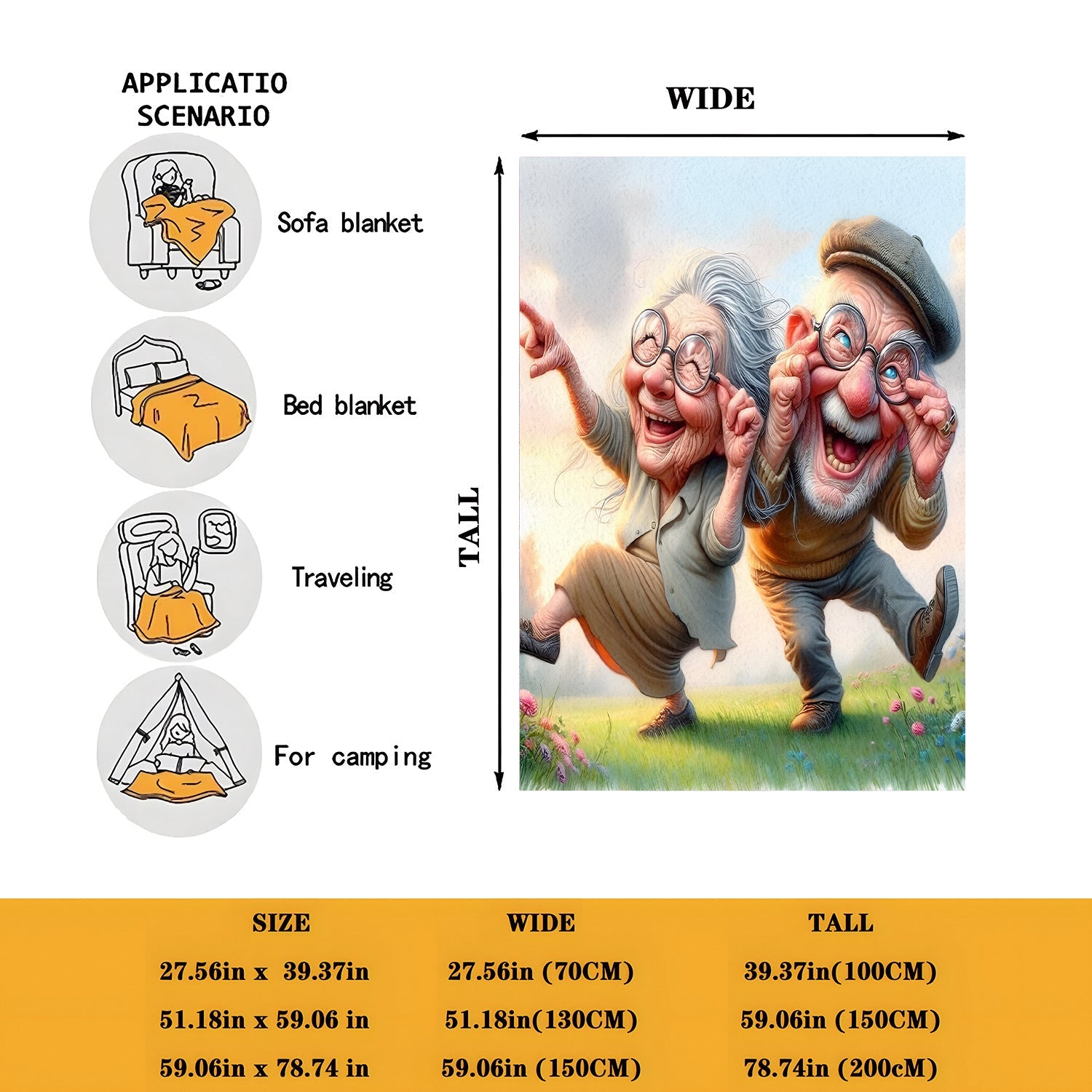 Grandparents Throw Blanket Flannel Snuggle Decor Gift