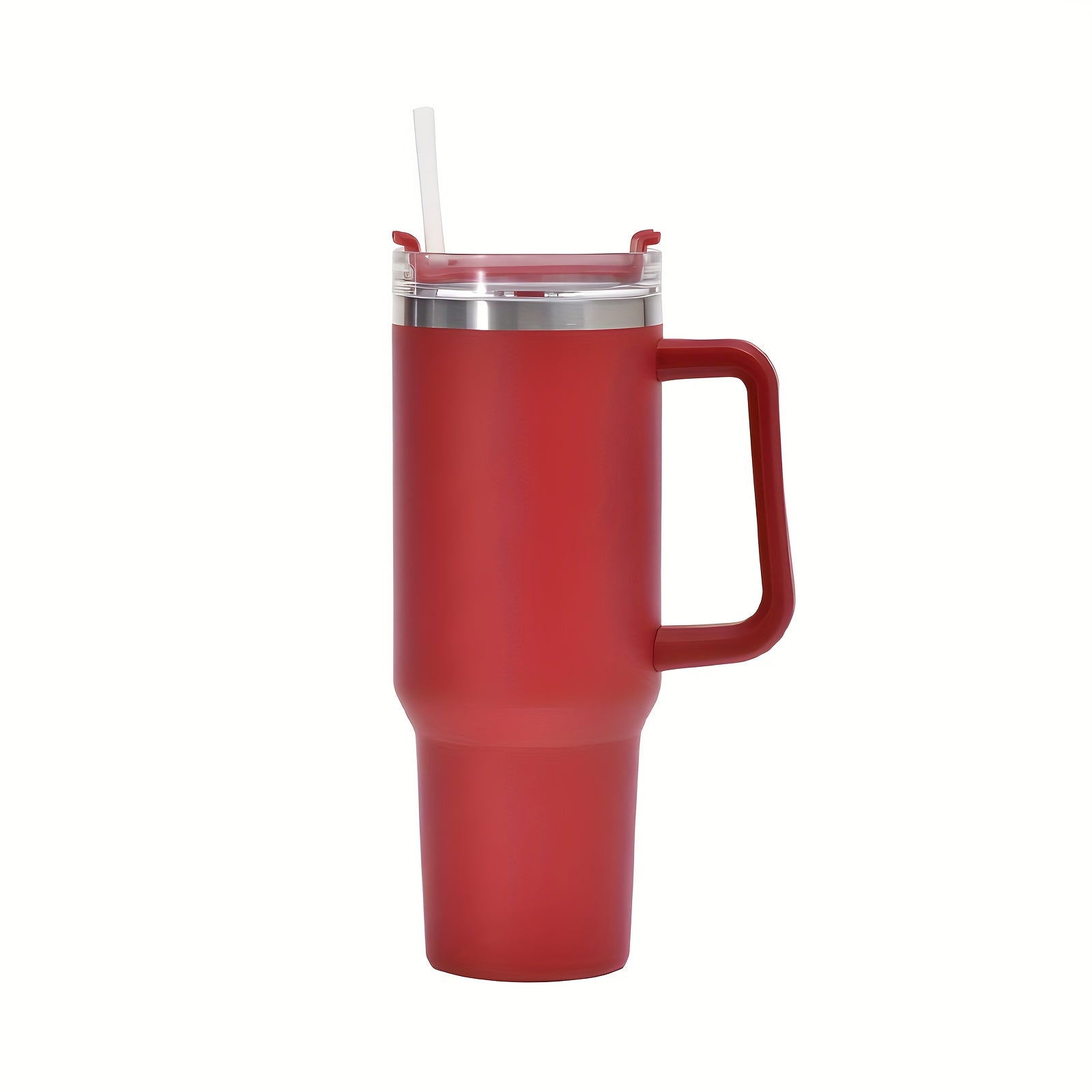40oz Stainless Steel Travel Mug with Straw Double Wall Insulation and Handle