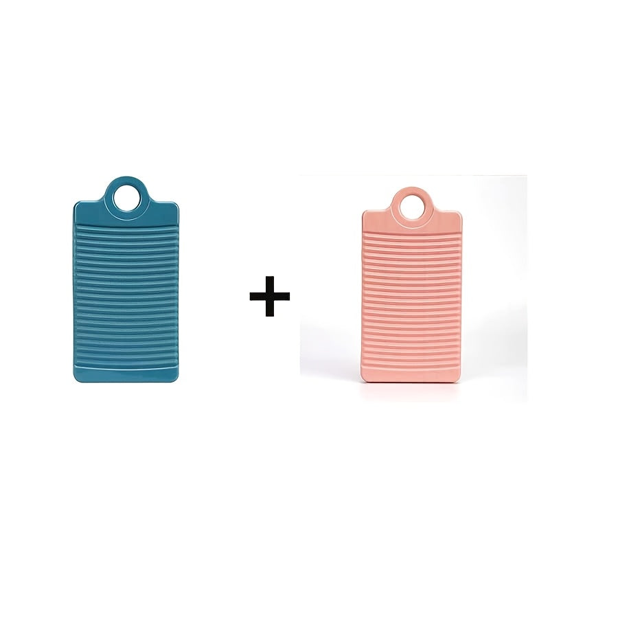 Portable Laundry Board Set of 2, Small Plastic Wash Boards for Hand Washing