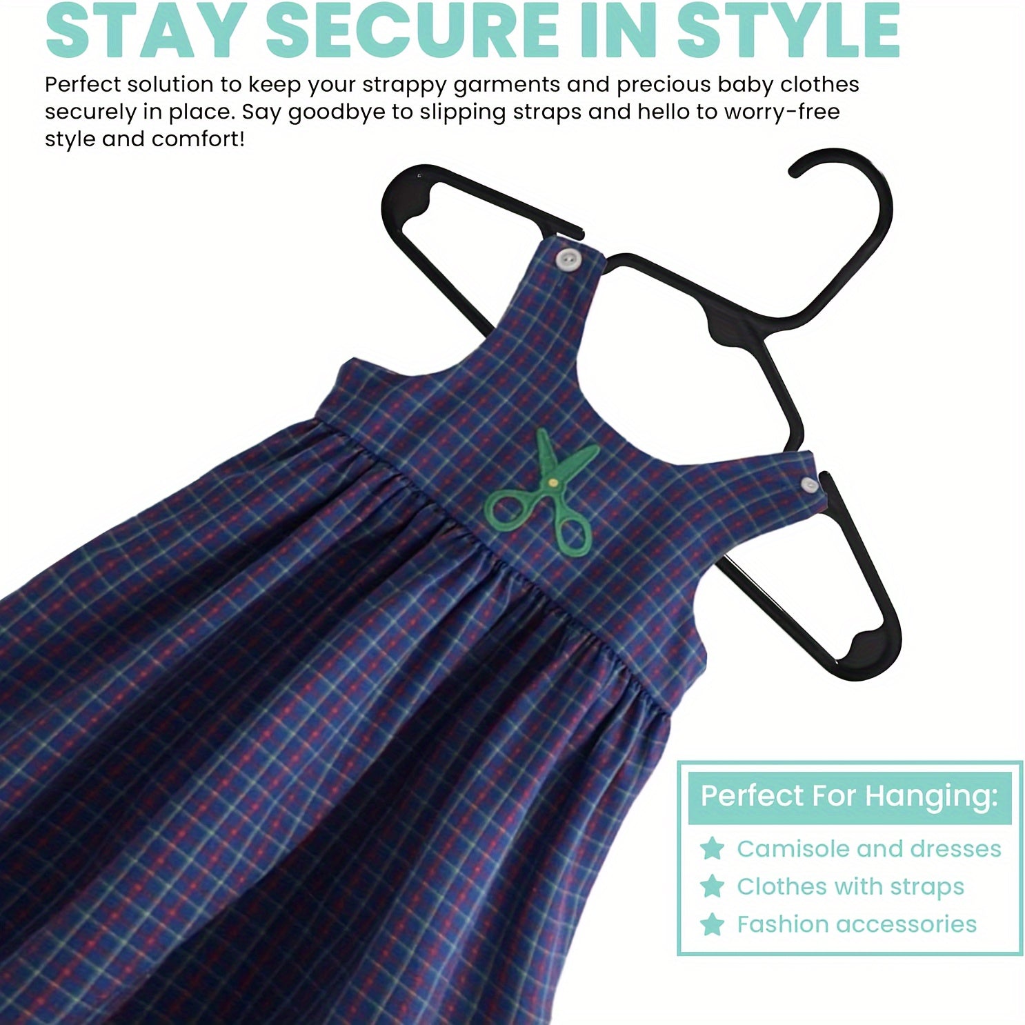 Baby Clothes Hangers 50 Pcs Durable Anti-Slip Plastic for Kids Closet Wardrobe Storage