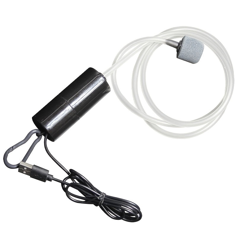 Mini USB Aquarium Air Pump with Hose and Air Stone for Fish Tanks and Outdoor Fishing