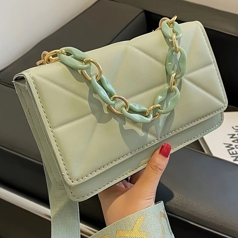 Ayollar uchun zamonaviy mini emboslangan krossbody sumka, tasodifiy foydalanish uchun ideal.