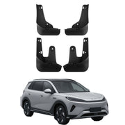 4 piezas de guardabarros de plástico negro para coche, protección contra arena y barro