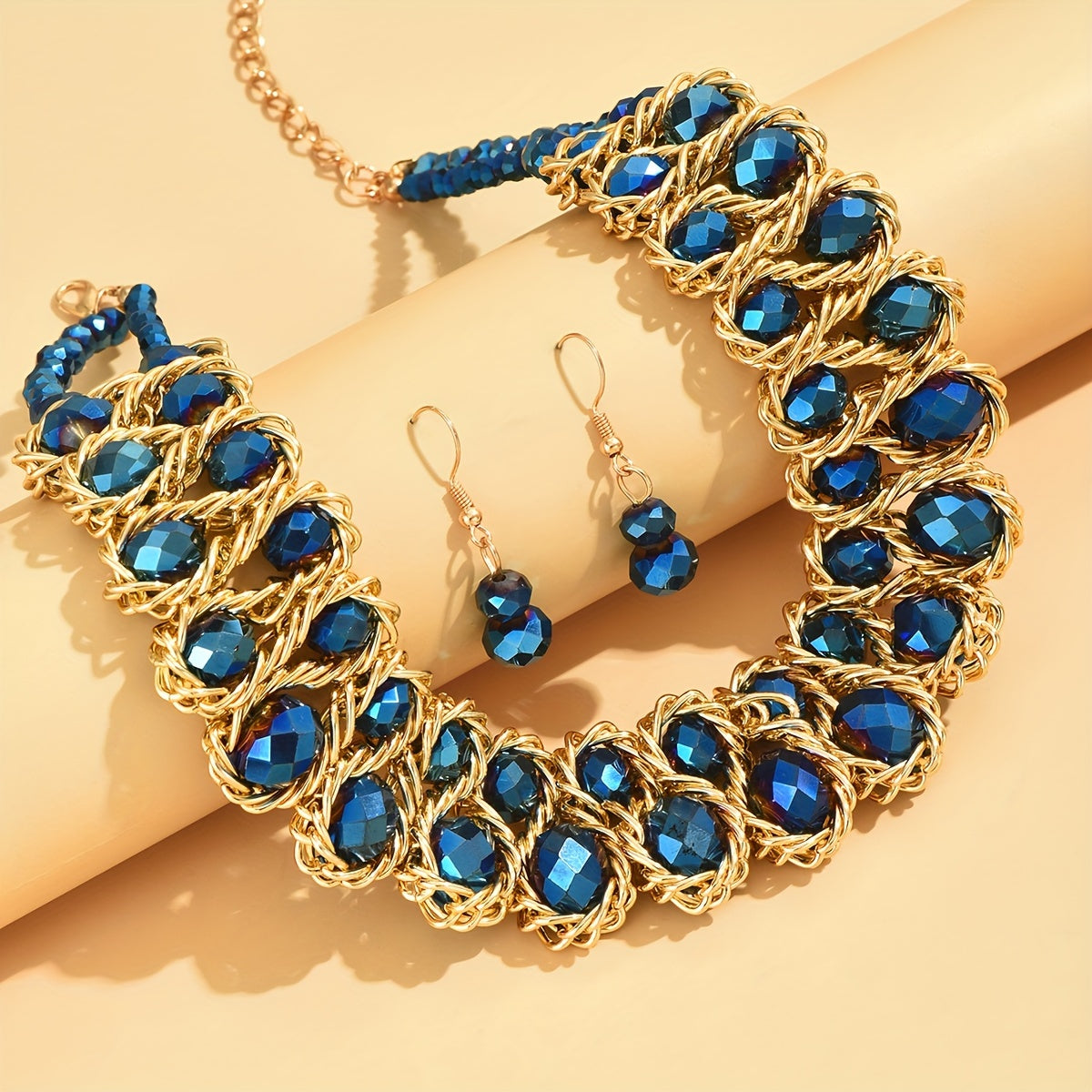 Beaded Jewelry Set for Women Necklace and Earrings Boho Chic Gift