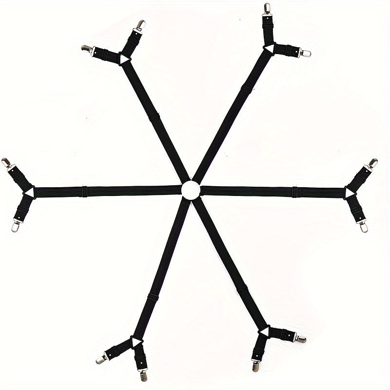 Elastic Sheet Fastening Strap with Adjustable Clip for Bed Sheets