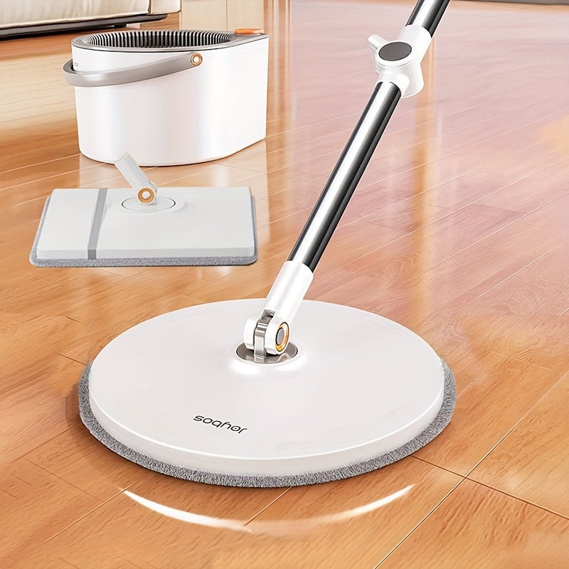 Mopa de exprimido sin manos con almohadilla de microfibra y cubo para todo tipo de suelos