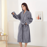 Men and Women Soft Coral Velvet Bathrobe Quick Dry Breathable Non-Shedding