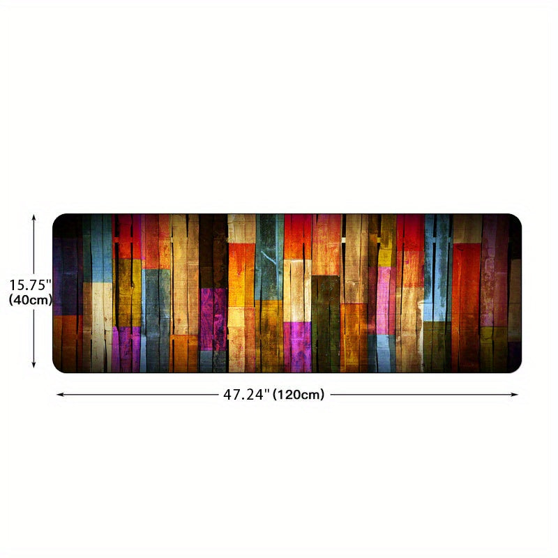 Colorful Geometric Floor Mat for Kitchen Home Decor Non-Slip Rug 24x36 Inches
