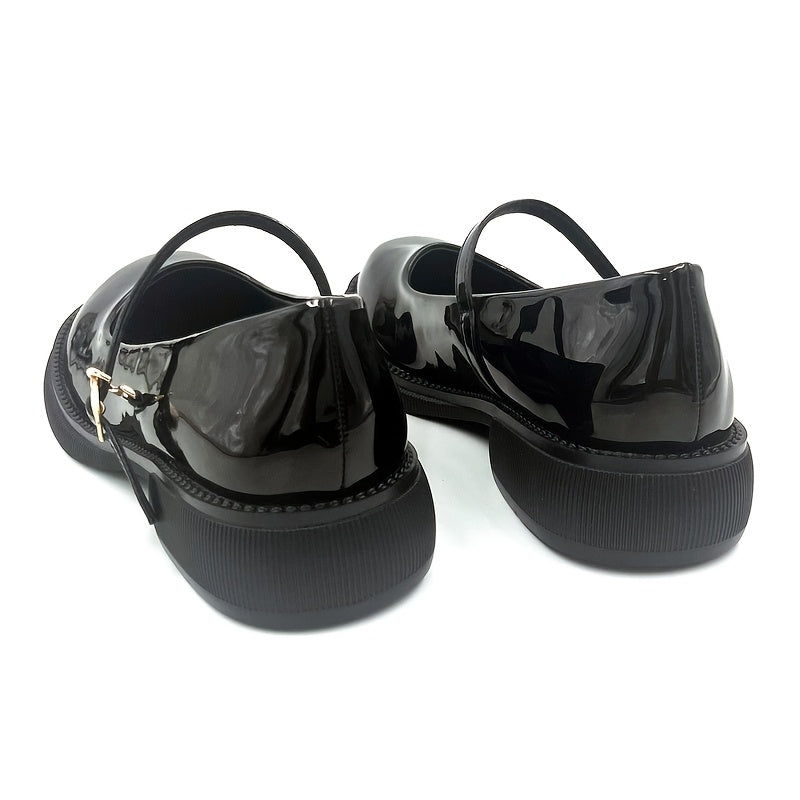 Women's Black Synthetic Mary Jane Shoes Jewelry Elegant and Versatile