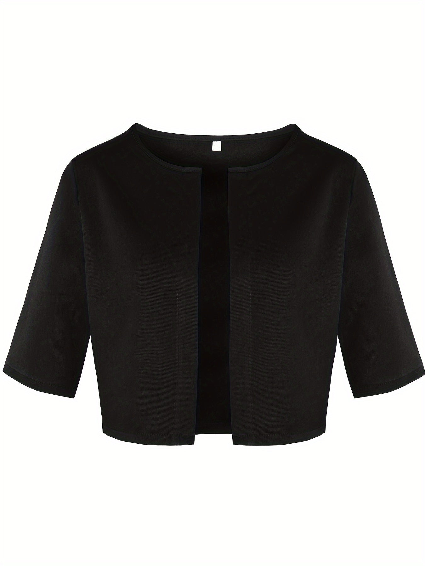 Women's Floral Print Dress Set with Solid Outerwear and Contrast Lace Crew Neck