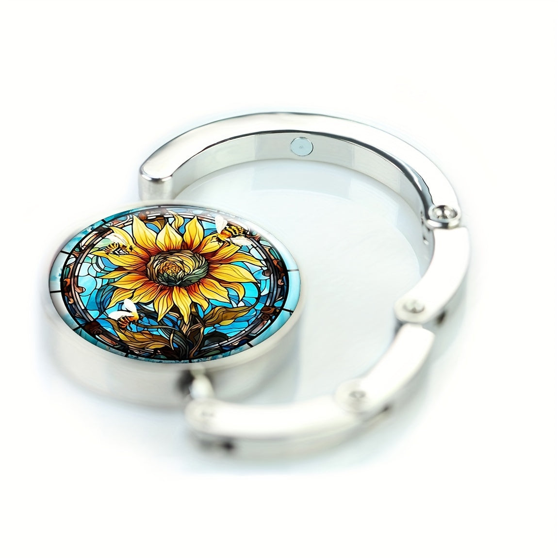 Foldable Sunflower Purse Hanger Metal Handbag Hook for Tables Ladies Accessory