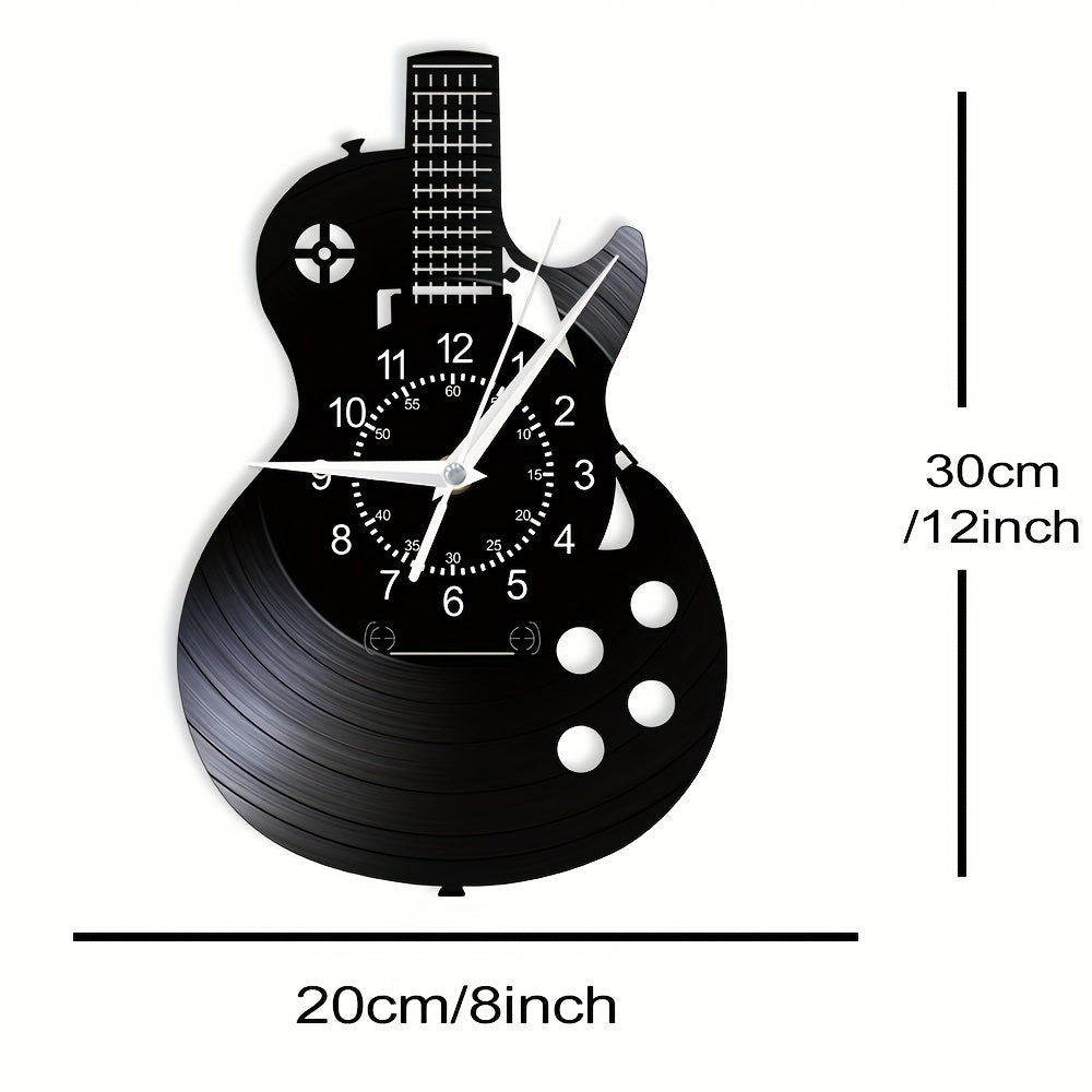 Guitar Vinyl Wall Clock Unique Gift for Guitar Players Home Decor