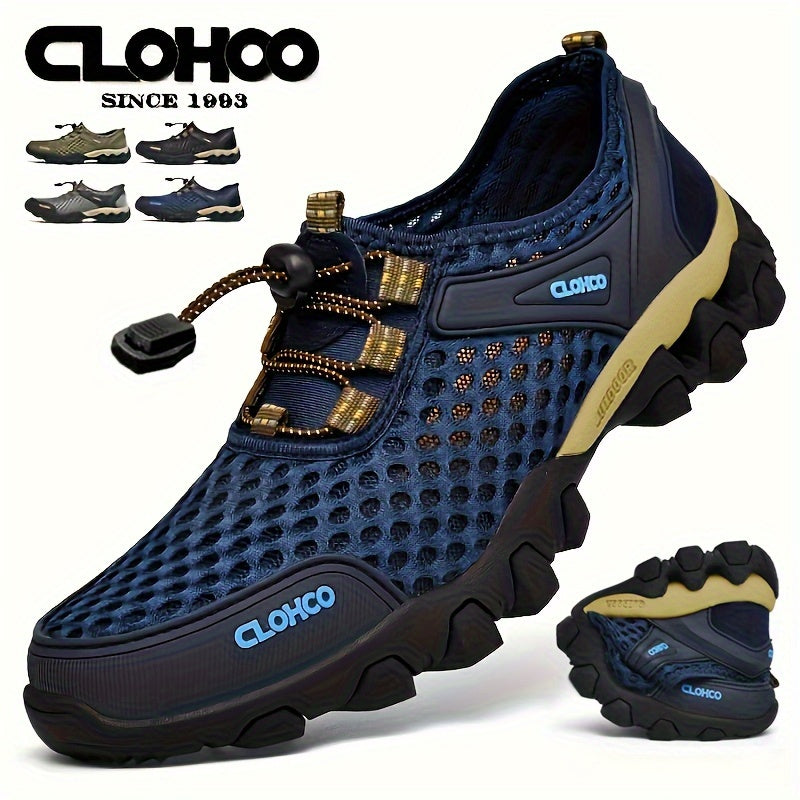 Men's Breathable Casual Sneakers Fabric Rubber Sole All-Season Comfortable Outdoor Shoes