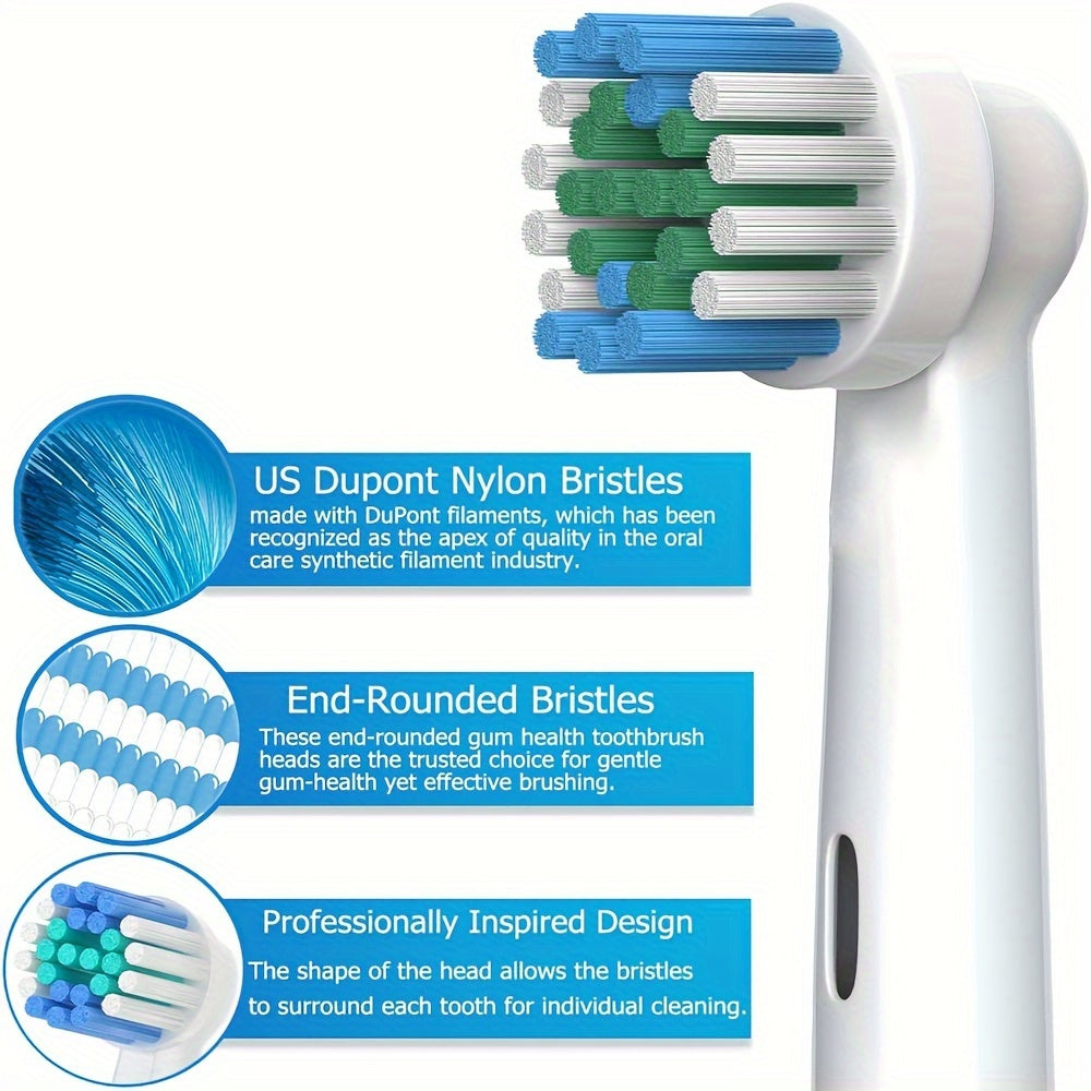 Elektr tish cho'tkalar uchun 16 dona almashtirish tish cho'tkasi boshli, 500-8000 seriyali Sensitive va Professional Care bilan mos keladi