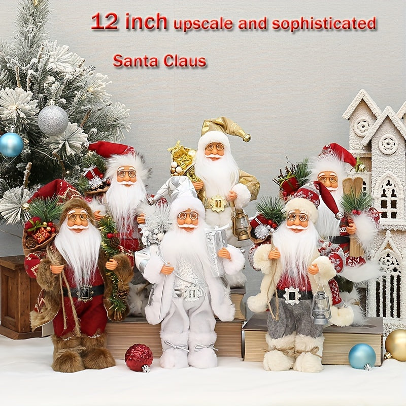 figura decorativa de Santa Claus para Navidad de 12 pulgadas con botas de nieve para vacaciones y Año Nuevo en casa o negocio